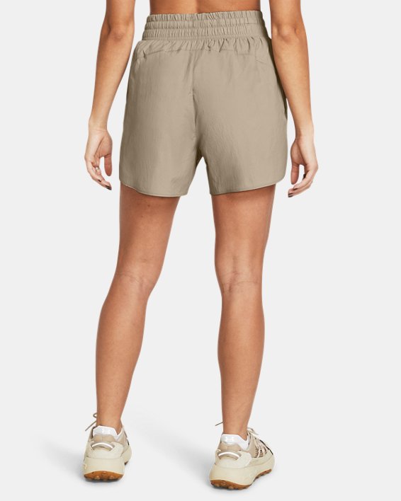 Women's UA Vanish Crinkle Long Shorts in Brown image number 1